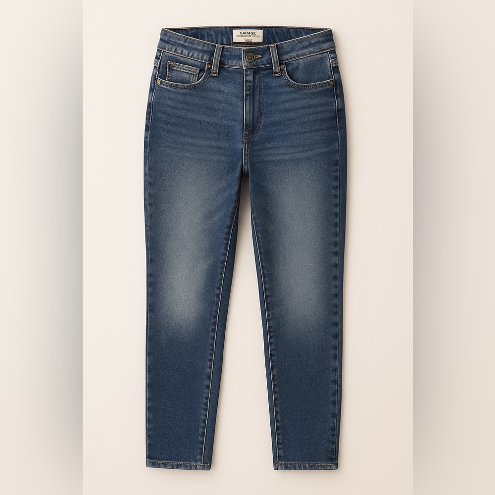 Garage Clothing Blue Straight Jeans with Vintage Wash Size 1